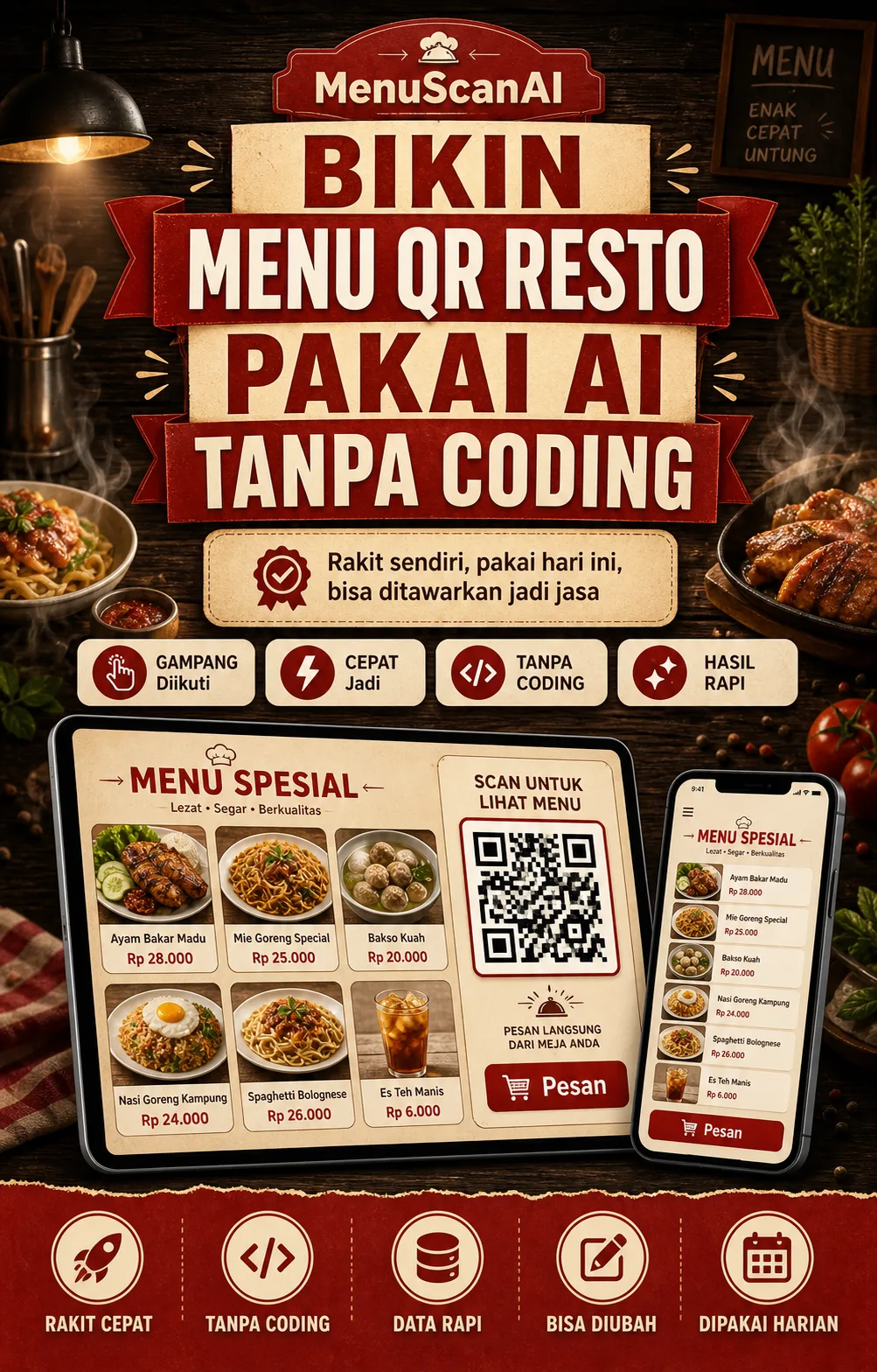 Menu Digital QR pakai AI