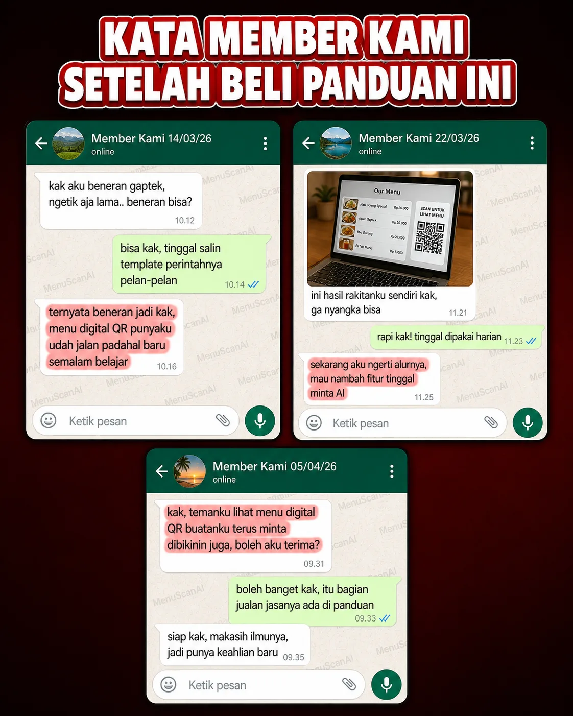 Kata member kami setelah beli